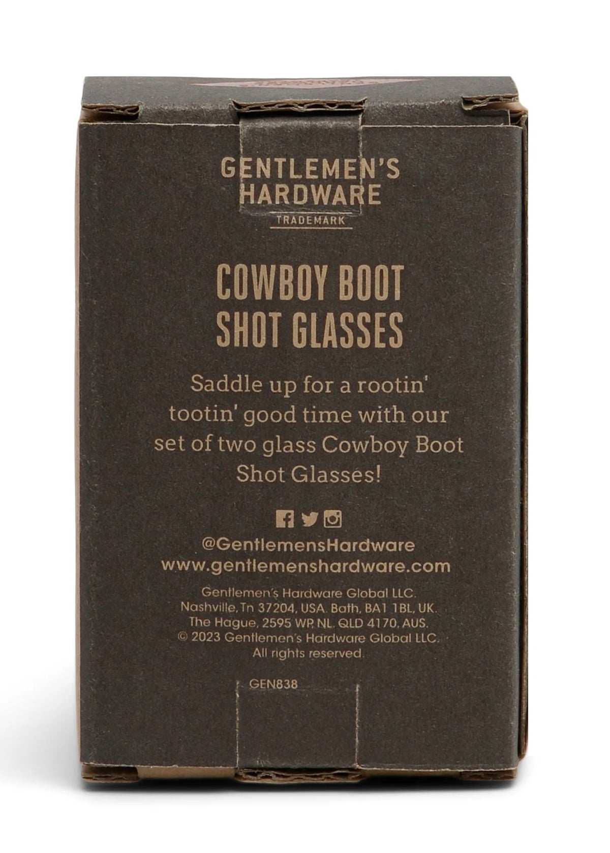 Men&#39;s Gifts | Gentlemen&#39;s Hardware Cowboy Boot Shot Glasses (Set of 2)