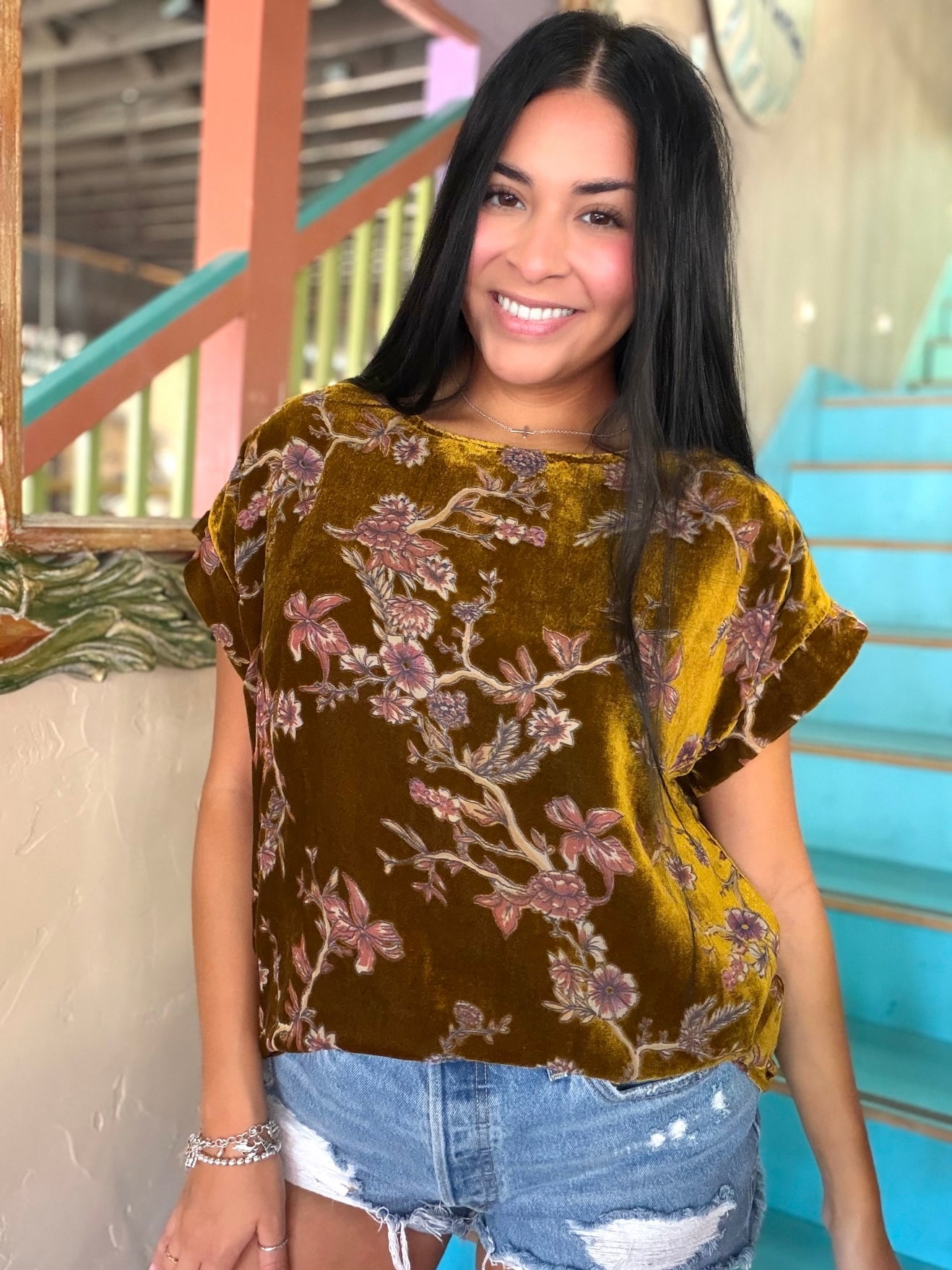 Blouse - Golden Vine Velvet