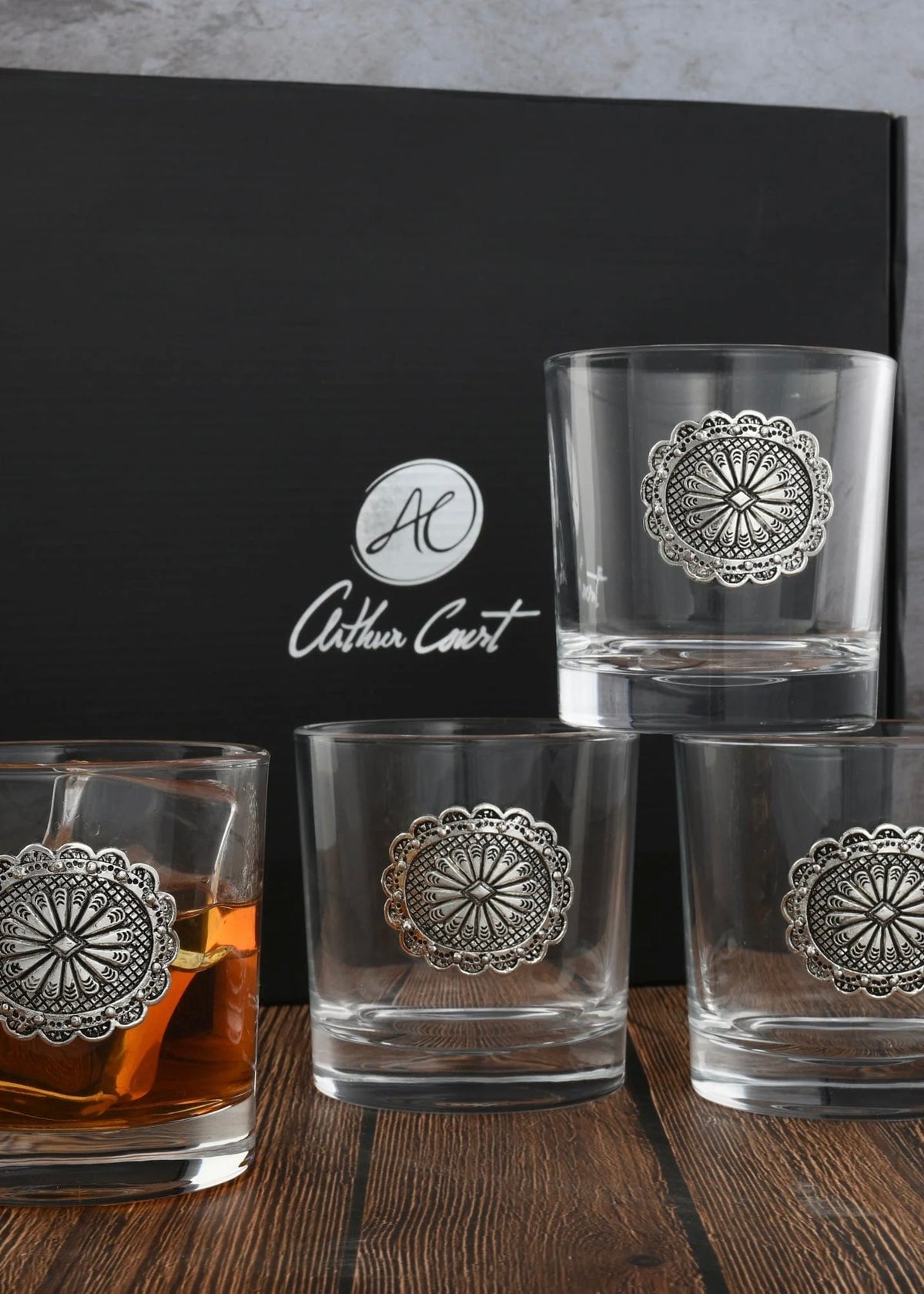 Tabletop | Western Concho Bar Glasses Set Of 2