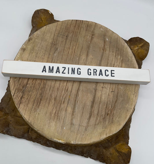 Decor | Amazing Grace Wood Sign 16"L