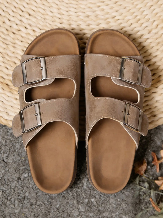 Sandal - Retro Buckle Platform