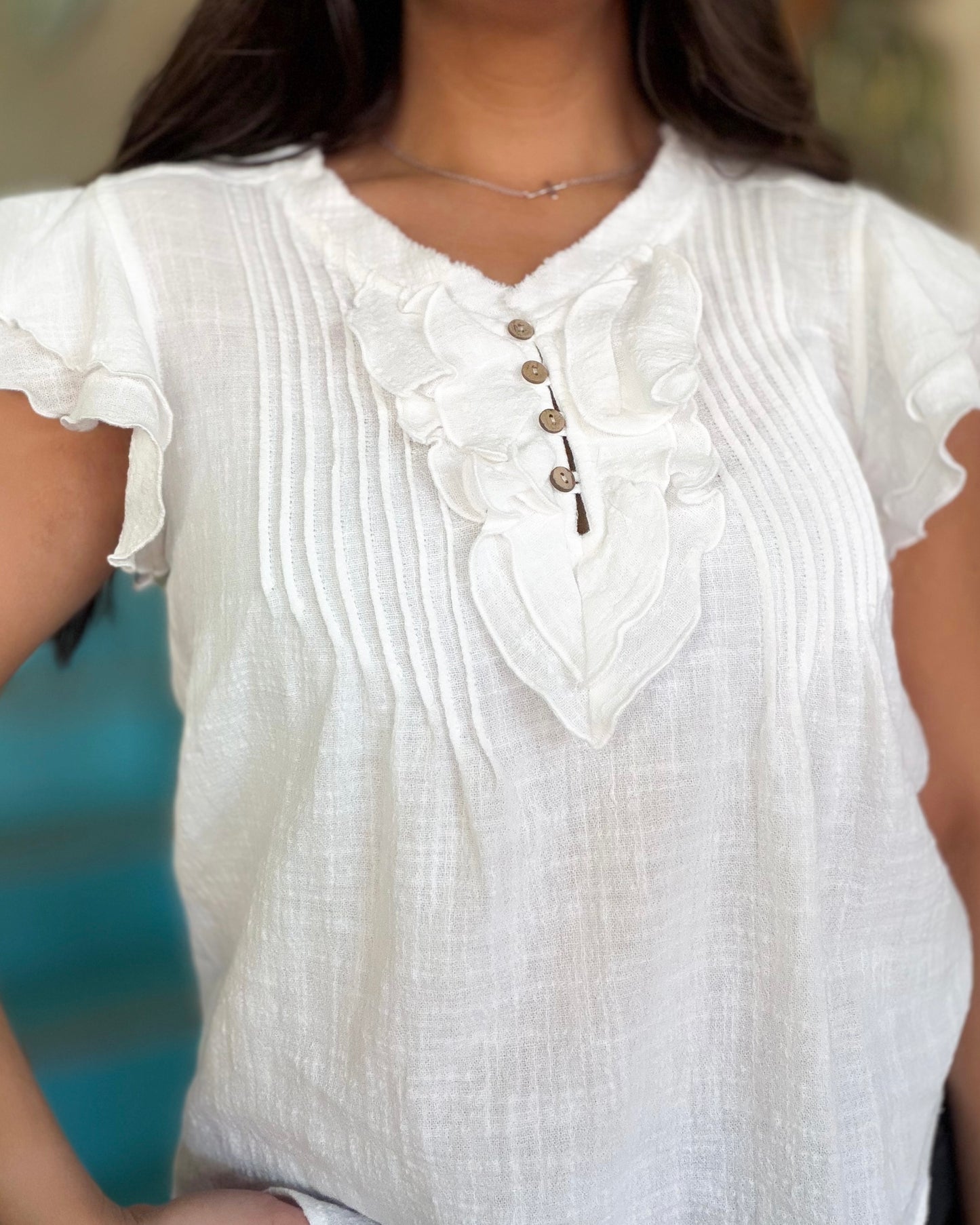 White Haven Linen Blouse