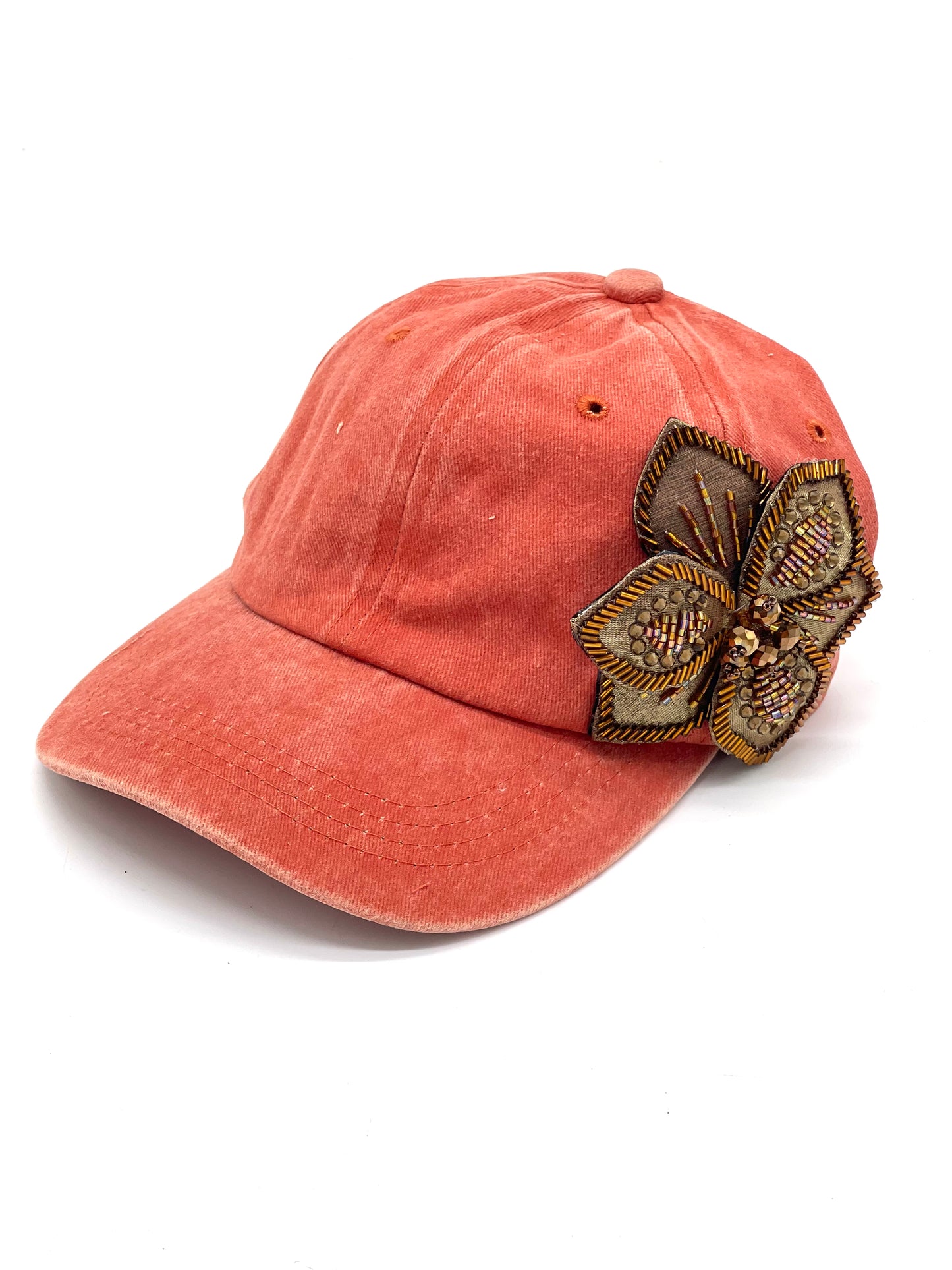 Hat | Bead & Sequins Flower Fashion Cap