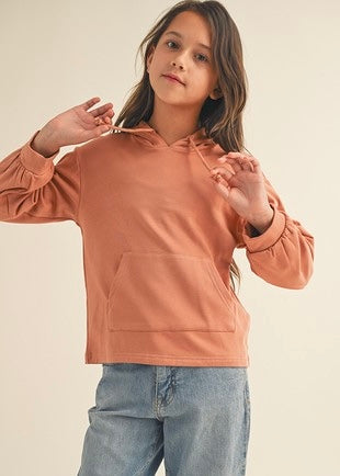 Girls Hooded Pocket Sweater