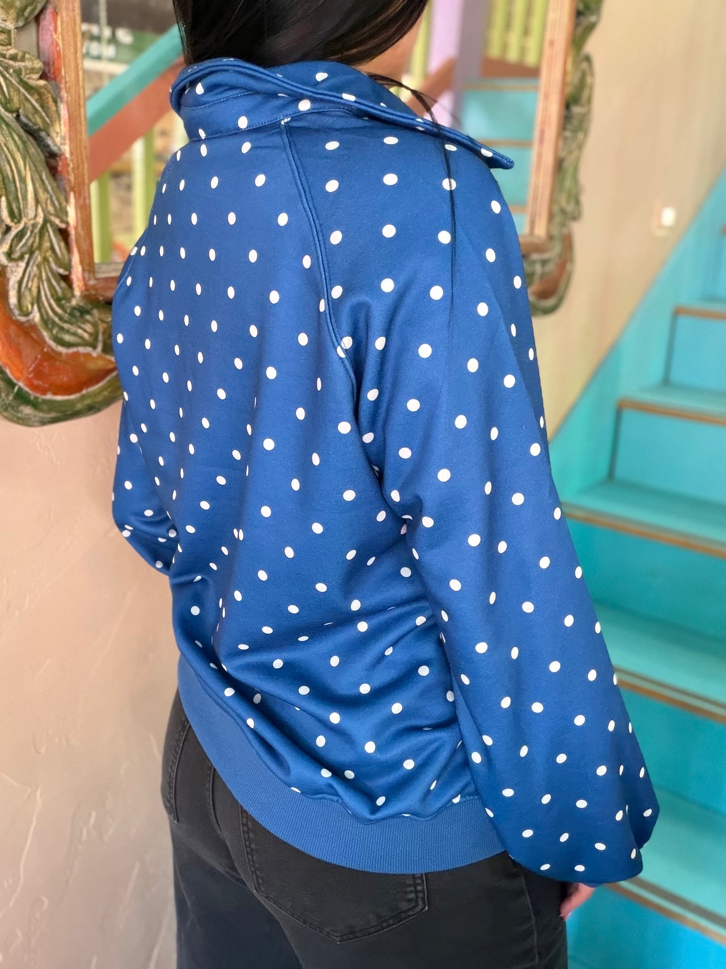 Pullover - Blue Polka Dot