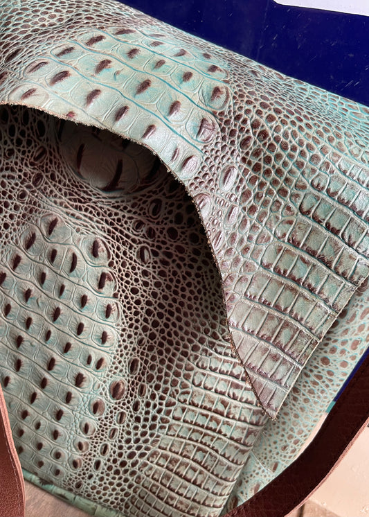 Handbags | Crocodile Embossed Genuine Western Leather Bag
