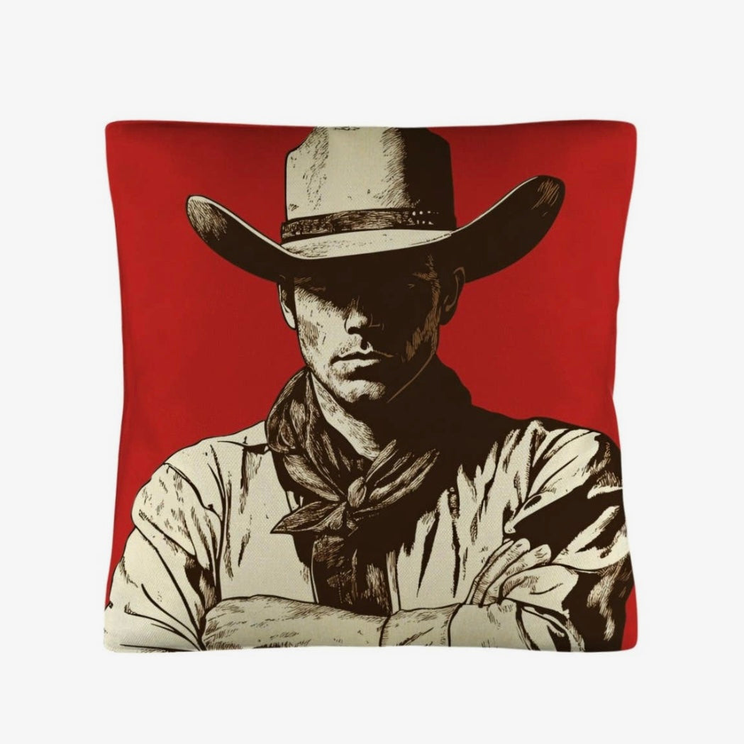 Pillow Case - Serious Cowboy