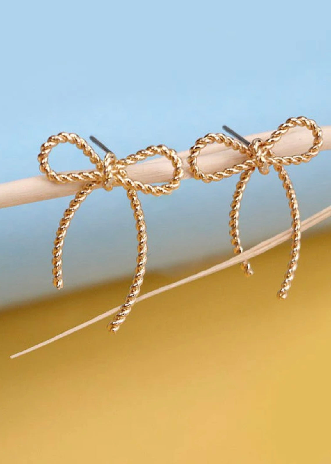 Earrings | Rope Bow Design Stud Earrings