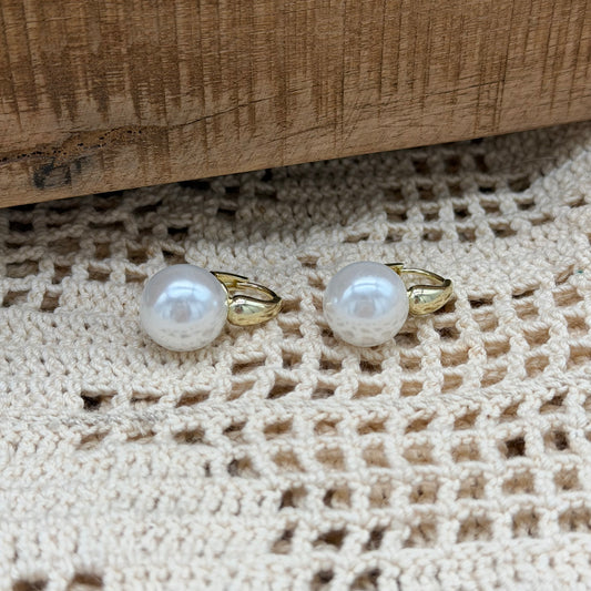 Pearl Hoop Earrings