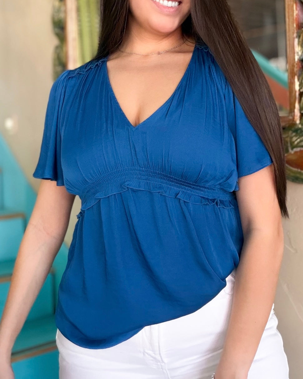 Marlin Flutter Half Sleeve Blouse