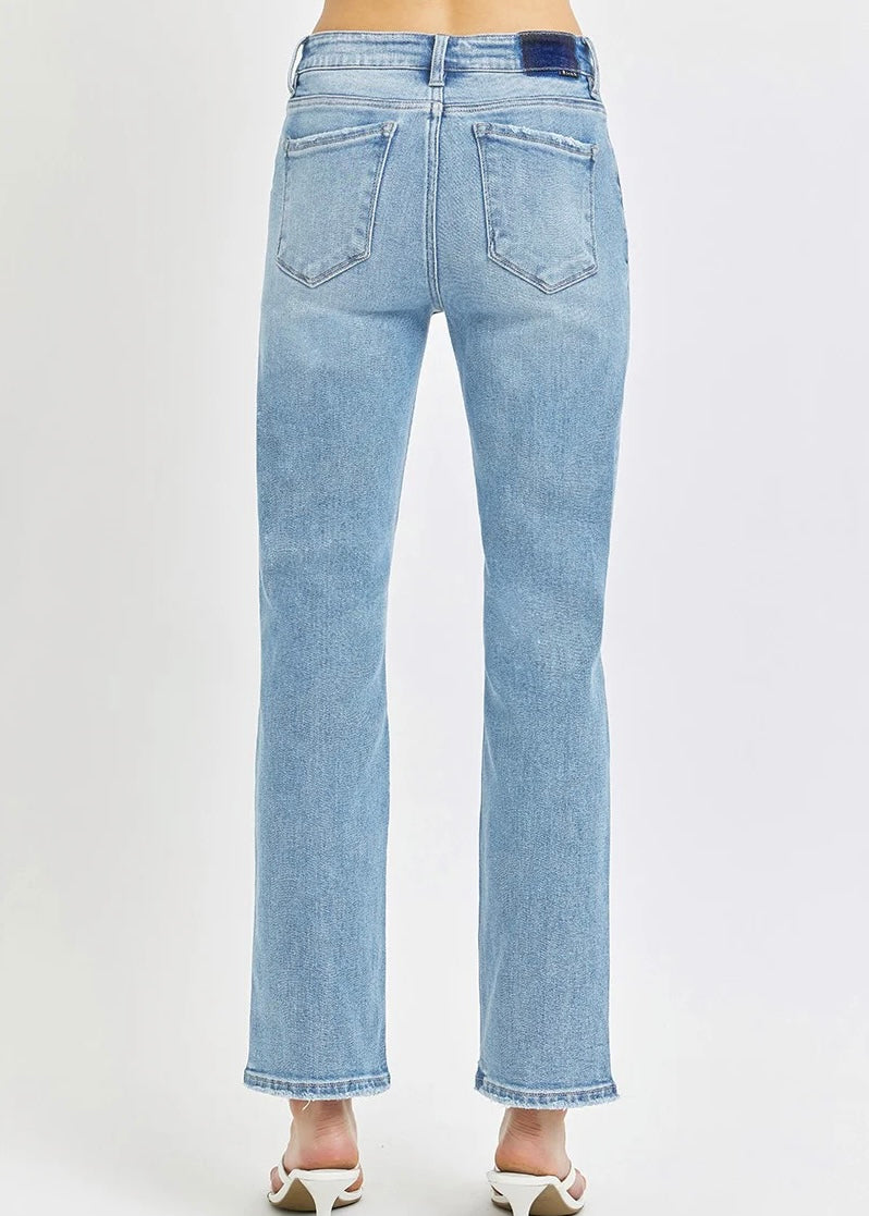 Bottoms | Risen Jeans Medium Mid Rise Ankle Straight Relaxed Fit