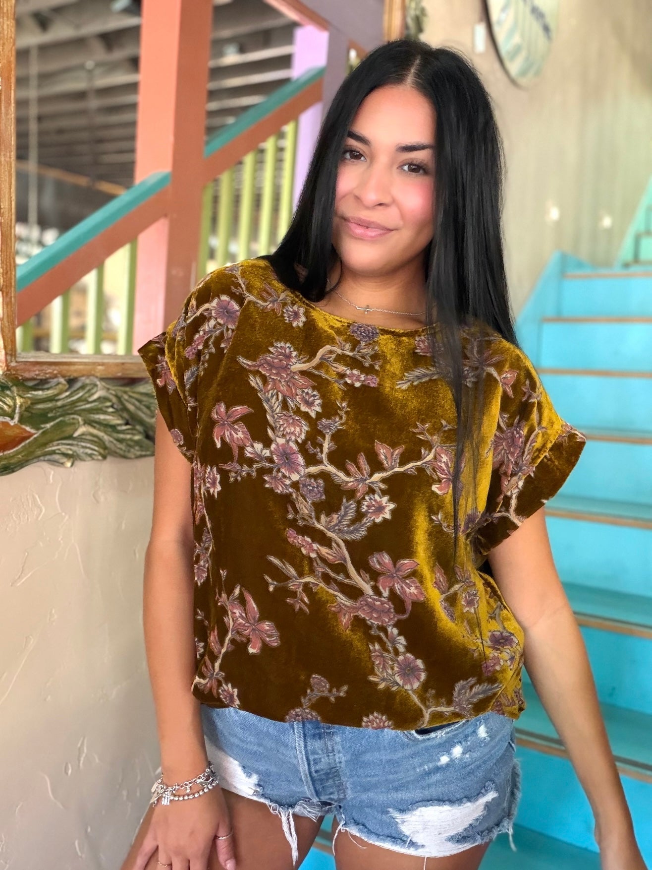 Blouse - Golden Vine Velvet