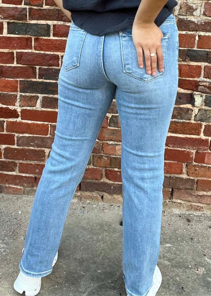 Bottoms | Risen Jeans Medium Mid Rise Ankle Straight Relaxed Fit