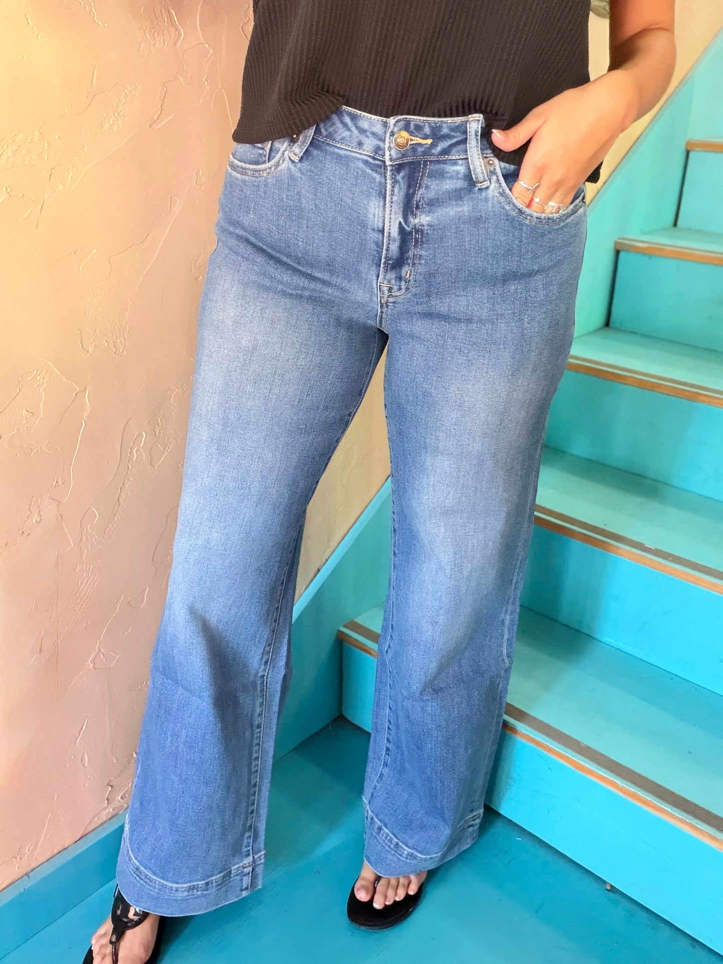 Jeans - Mica Mid Rise Wide Leg