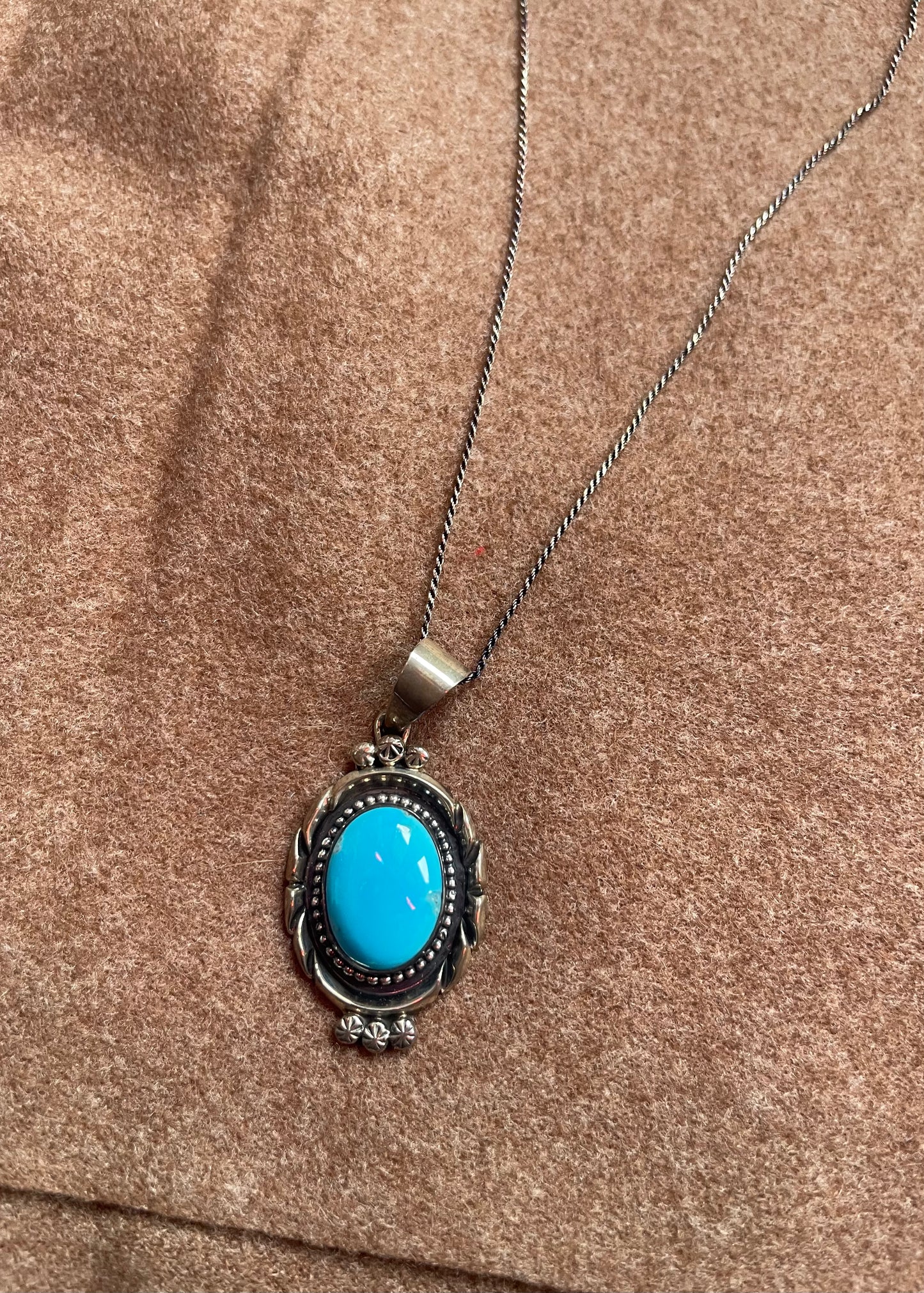Turquoise | Turquoise W/Sterling Silver Chain 20’