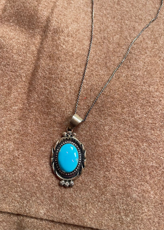 Turquoise | Turquoise W/Sterling Silver Chain 20’