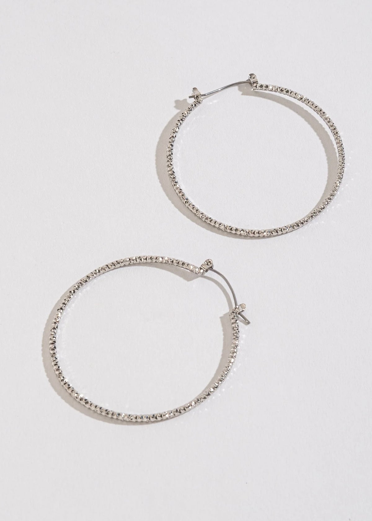 Earrings | Large Textured Hoop Earrings