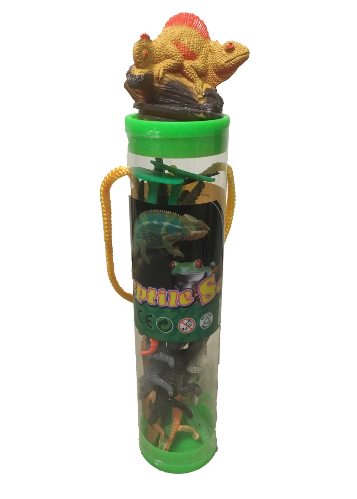 Littles | Crocodile Figurines In Clear Tube with Reptile Head Topper