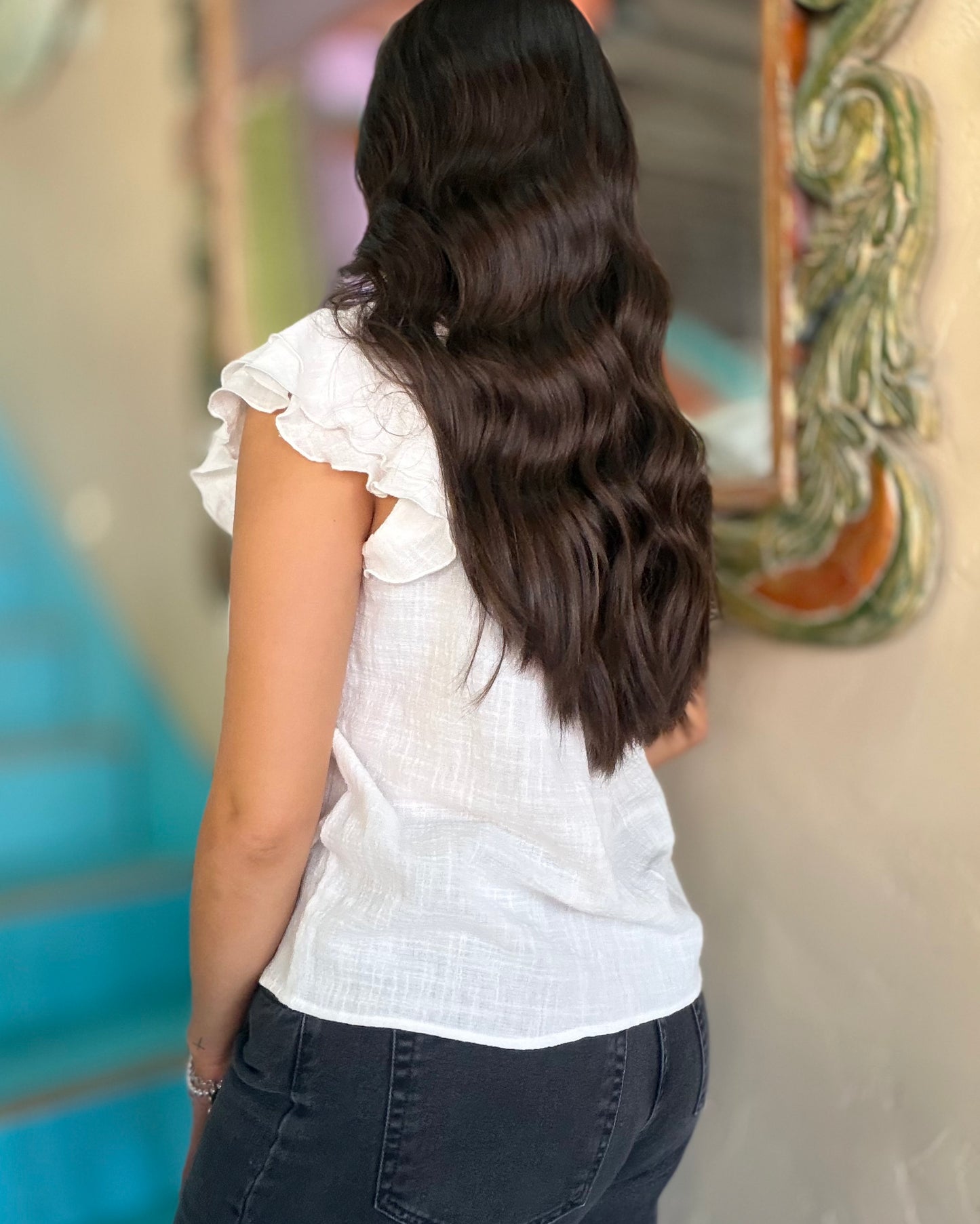 White Haven Linen Blouse