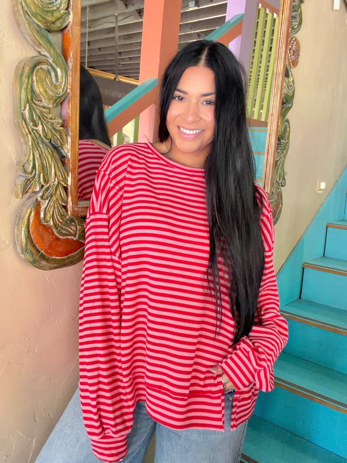Pullover - Sweetheart Stripe Knit