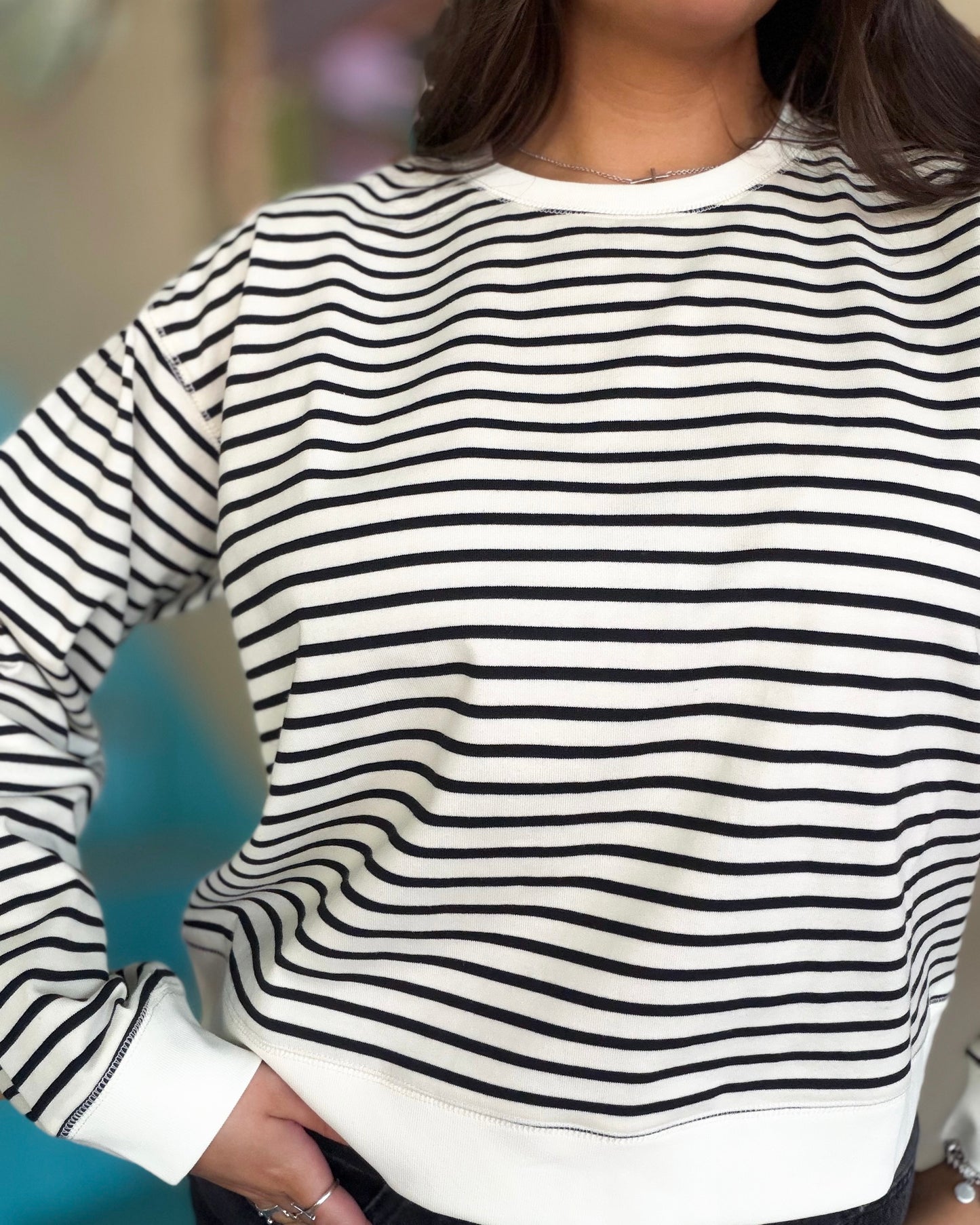 Black & White Striped Sweater