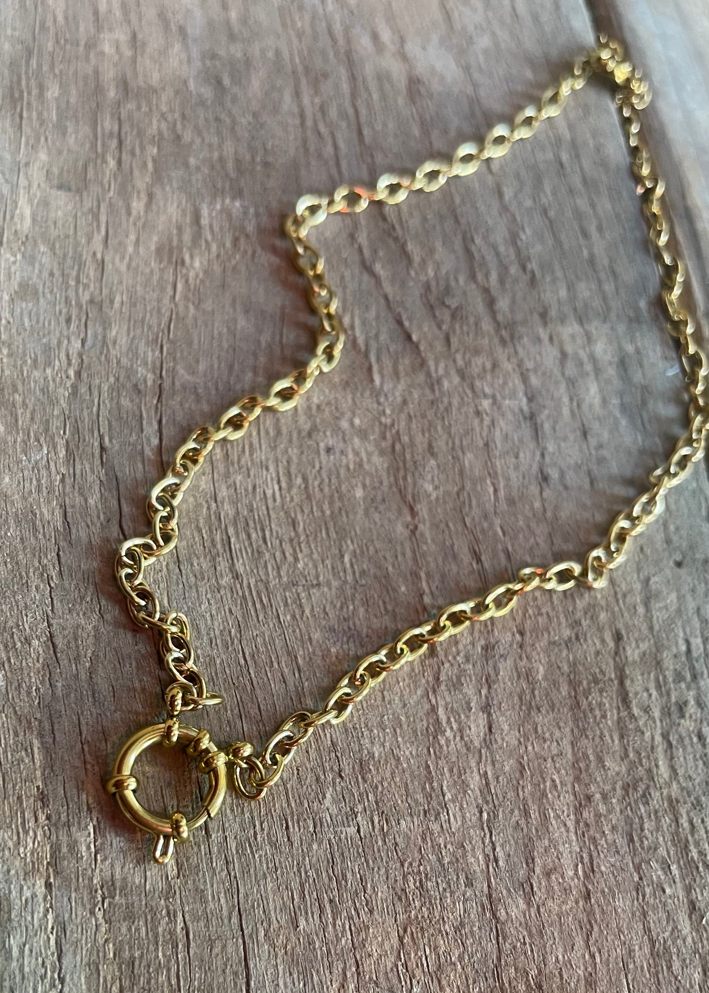 Necklace | Chain with Hoop 18K Gold Plated Stainless Steel