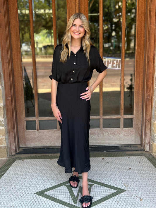 Dress | Naked Zebra Button Up Midi