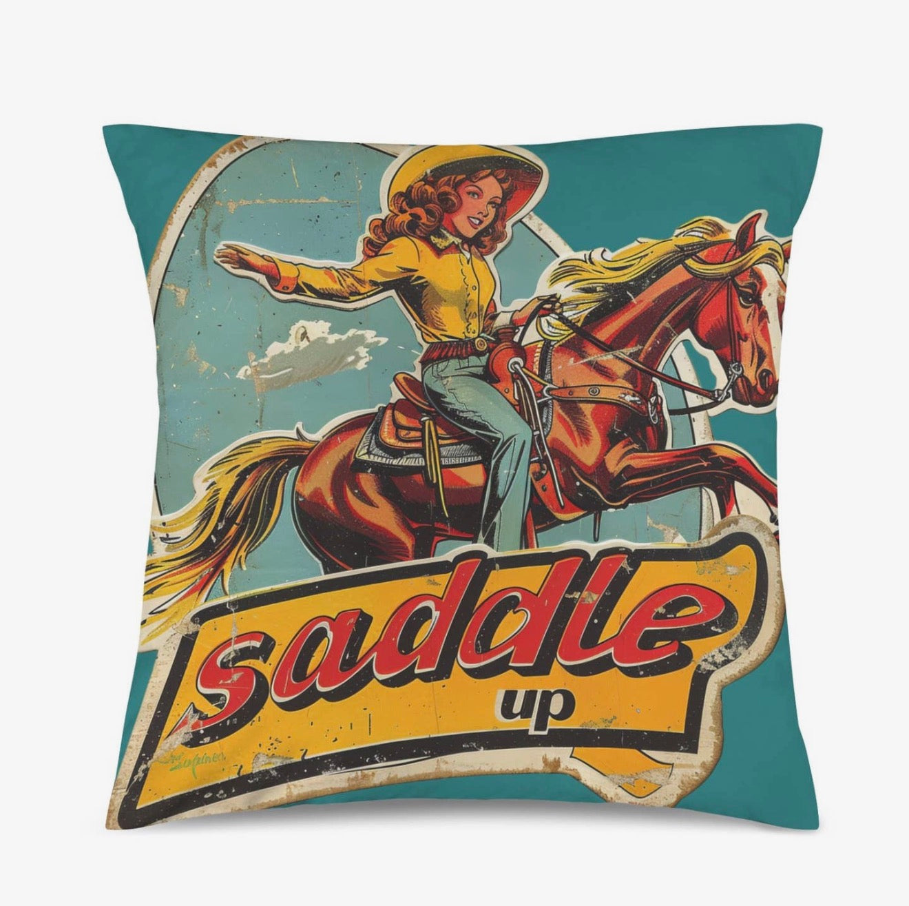 Pillow Case - Velvet Saddle Up