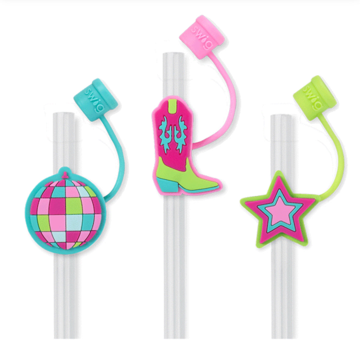 Swig | Disco Cowgirl Straw Topper Set