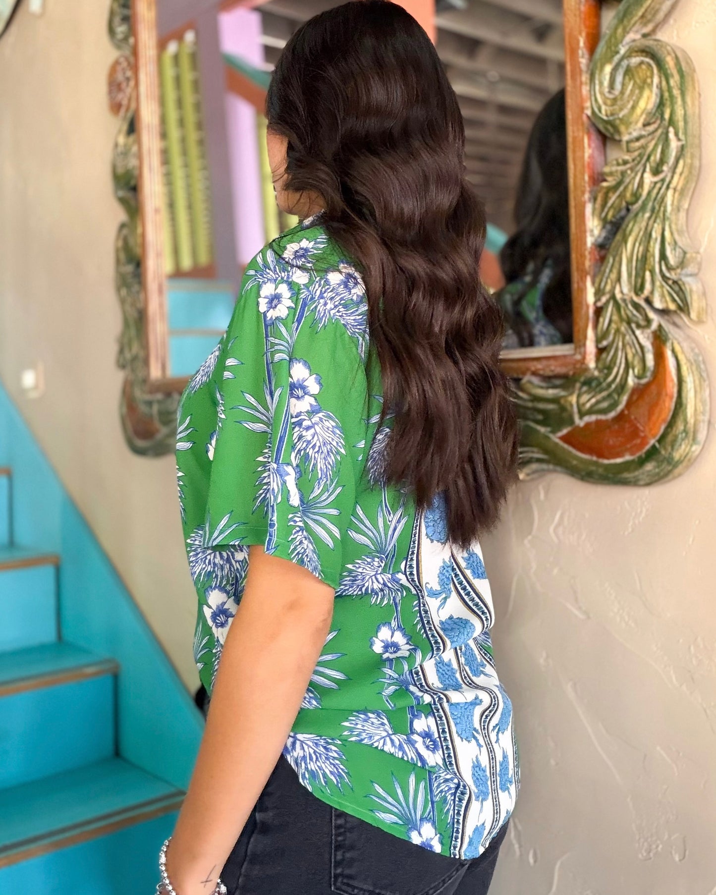 Blouse - Emerald Garden Panel