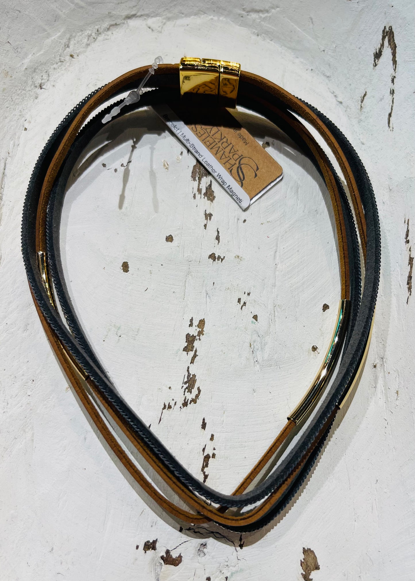Jewelry |  Bracelet Multi-Strand Leather Wrap Magnetic Clasp
