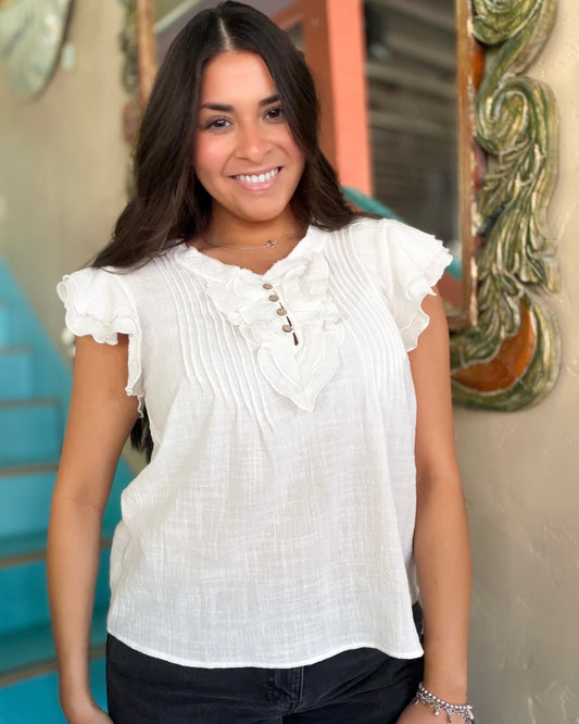 White Haven Linen Blouse