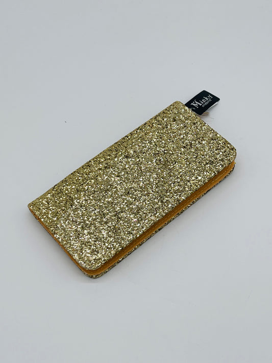 Wallet | Gold Sparkle Glitter Single Zip