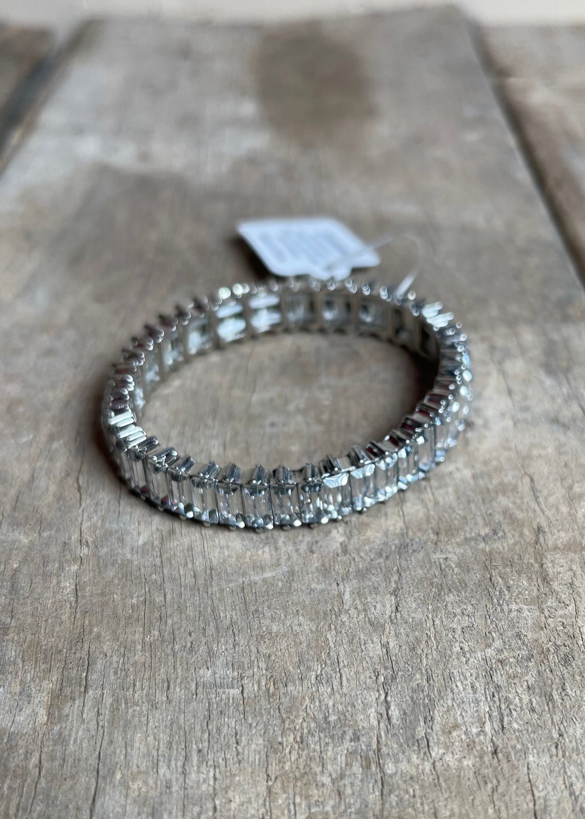 Bracelet | Silver Baguette Stretch Bracelet