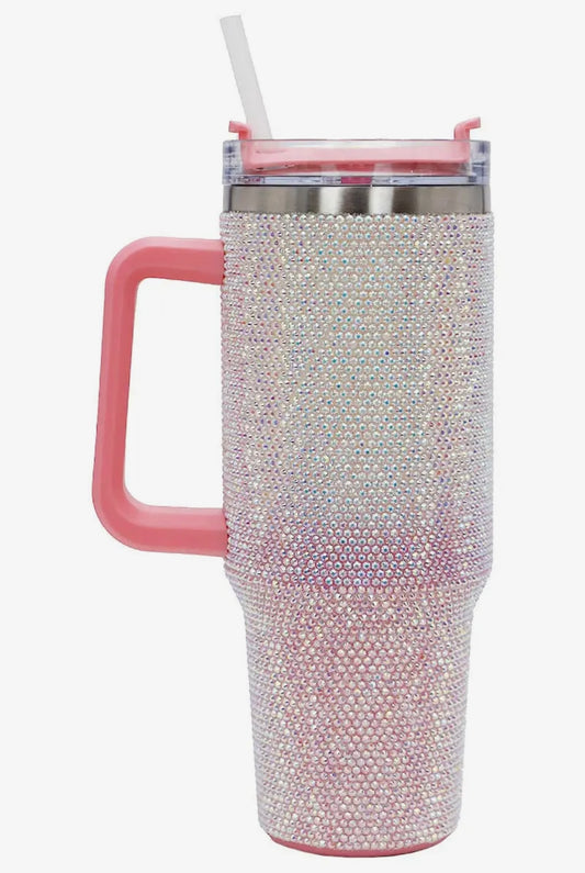 Tumbler - Coral Ombre Bling