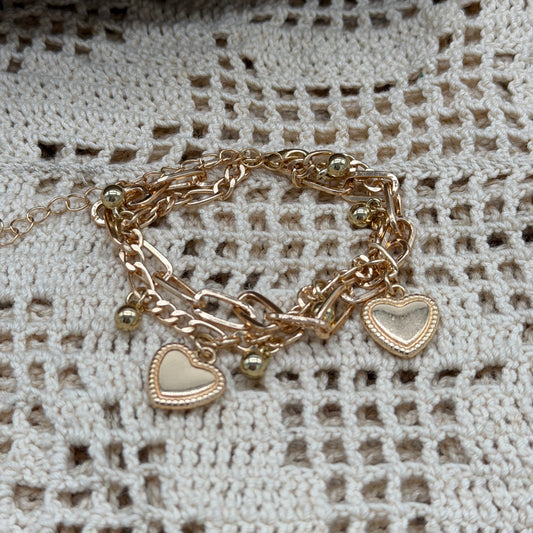 Sweetheart Layered Charm Bracelet