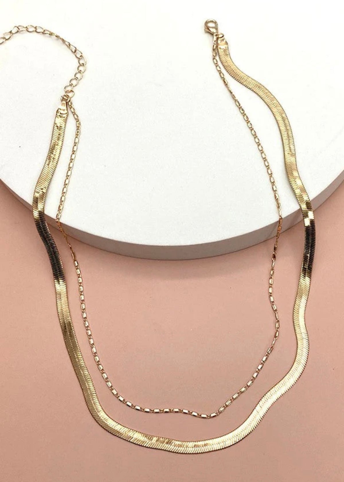 Necklace | Double Snake &amp; Largo Chain