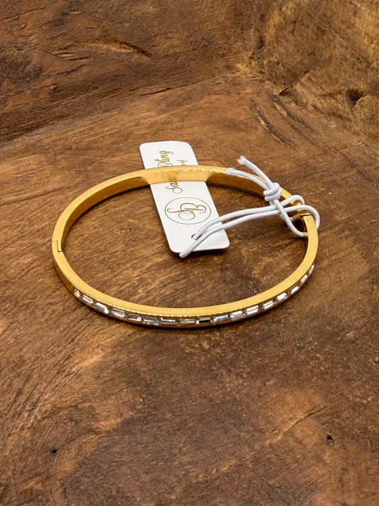 Jewelry | Bracelet CZ Zicron Solid Emerald Line Bangle