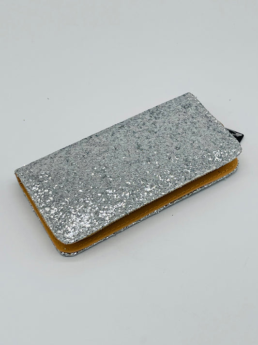 Wallet | Silver Sparkle Glitter Single Zip