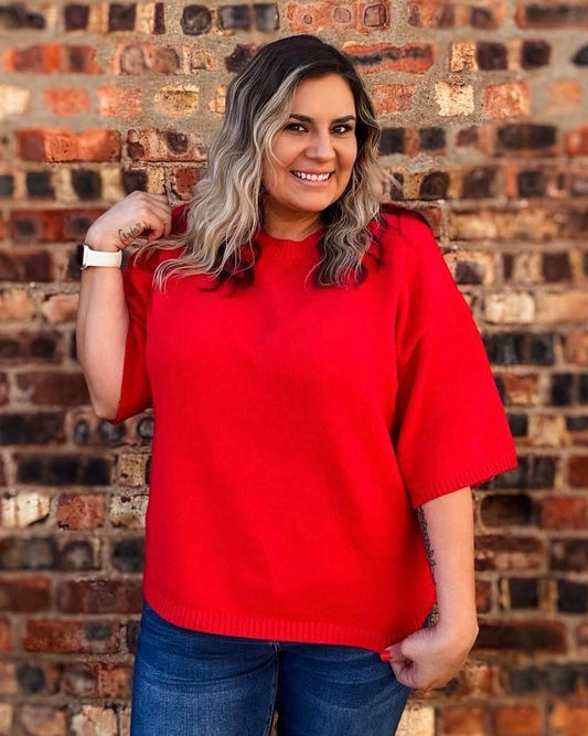 Scarlet Short Sleeve Sweater