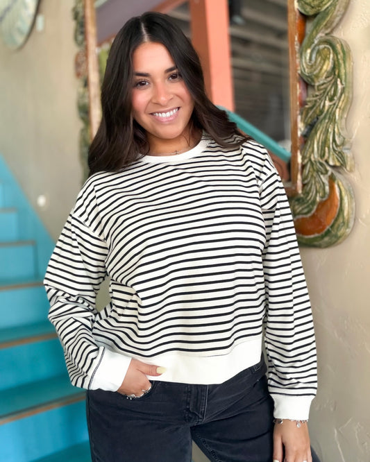 Black & White Striped Sweater