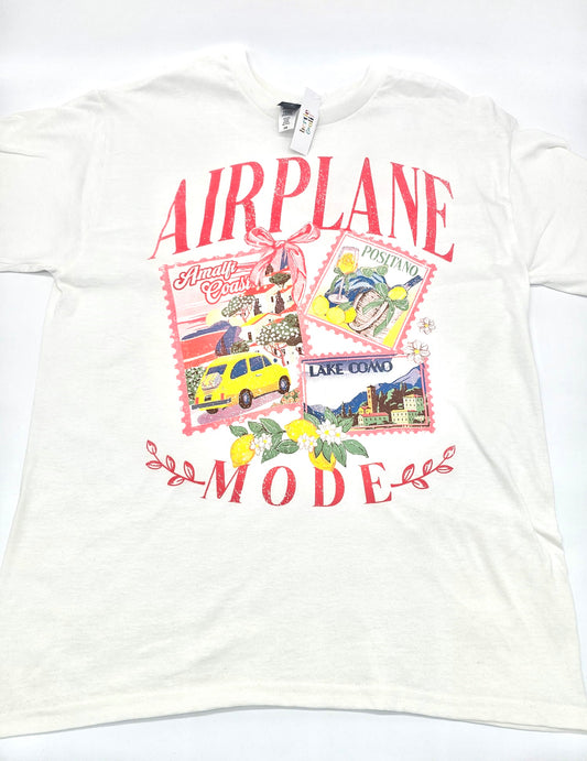 Tops | Tee Airplane Mode Stamped