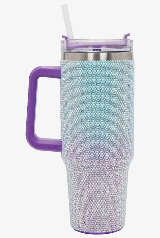 Tumbler - Purple Ombre Bling Tumbler