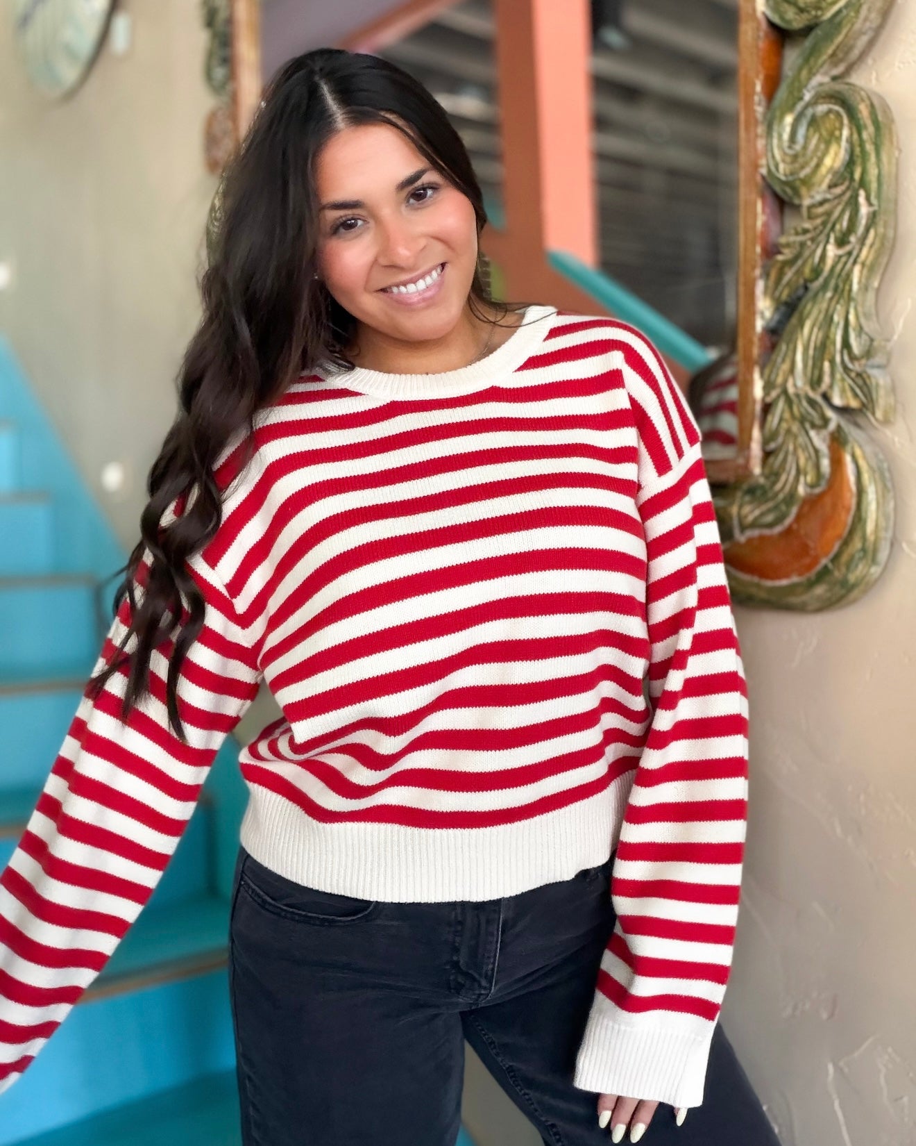 Sweater - Cherry Striped