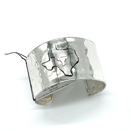 Texas Cuff Silver with Longhorn Bracelet