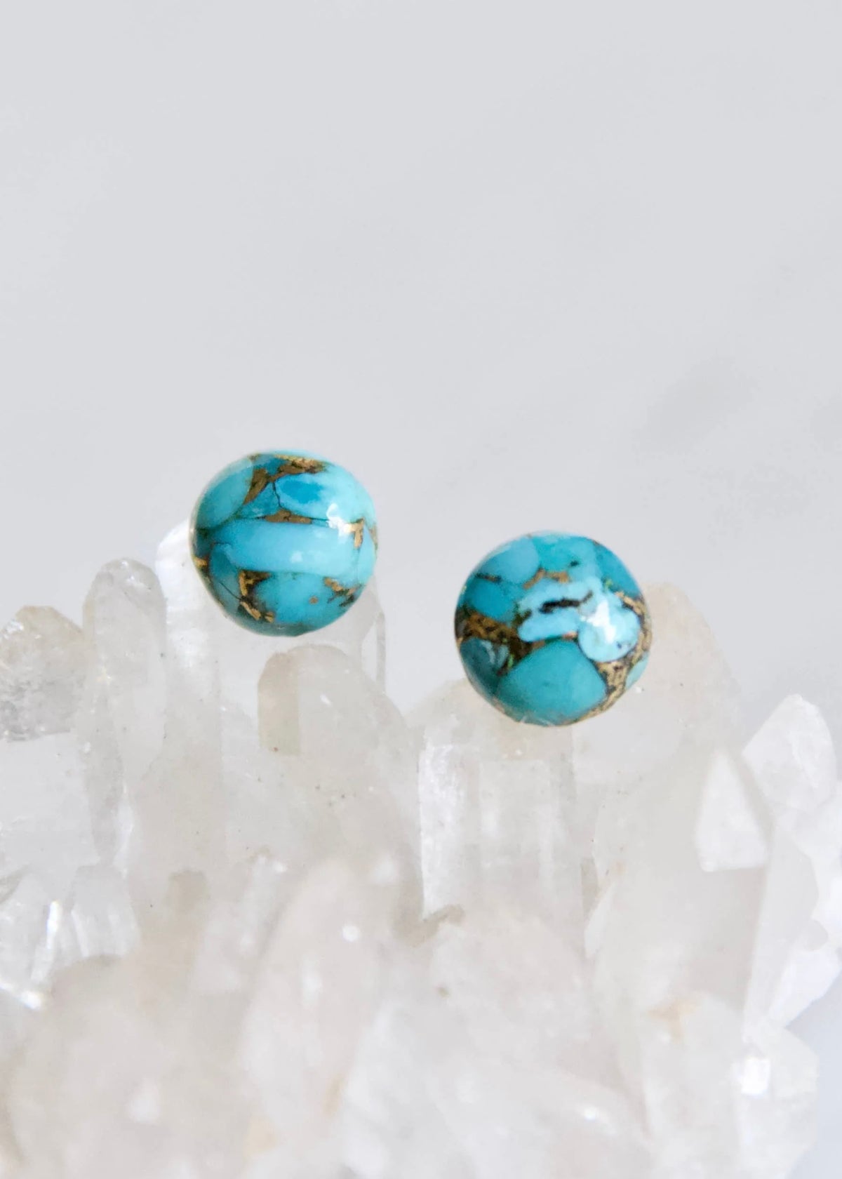 Earrings | Copper Turquoise Studs