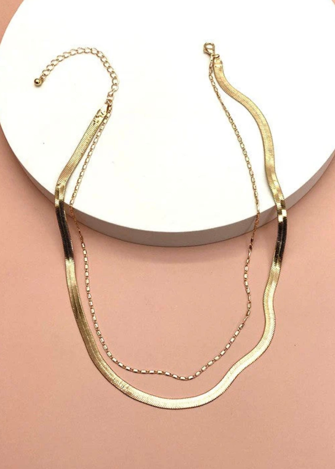 Necklace | Double Snake &amp; Largo Chain