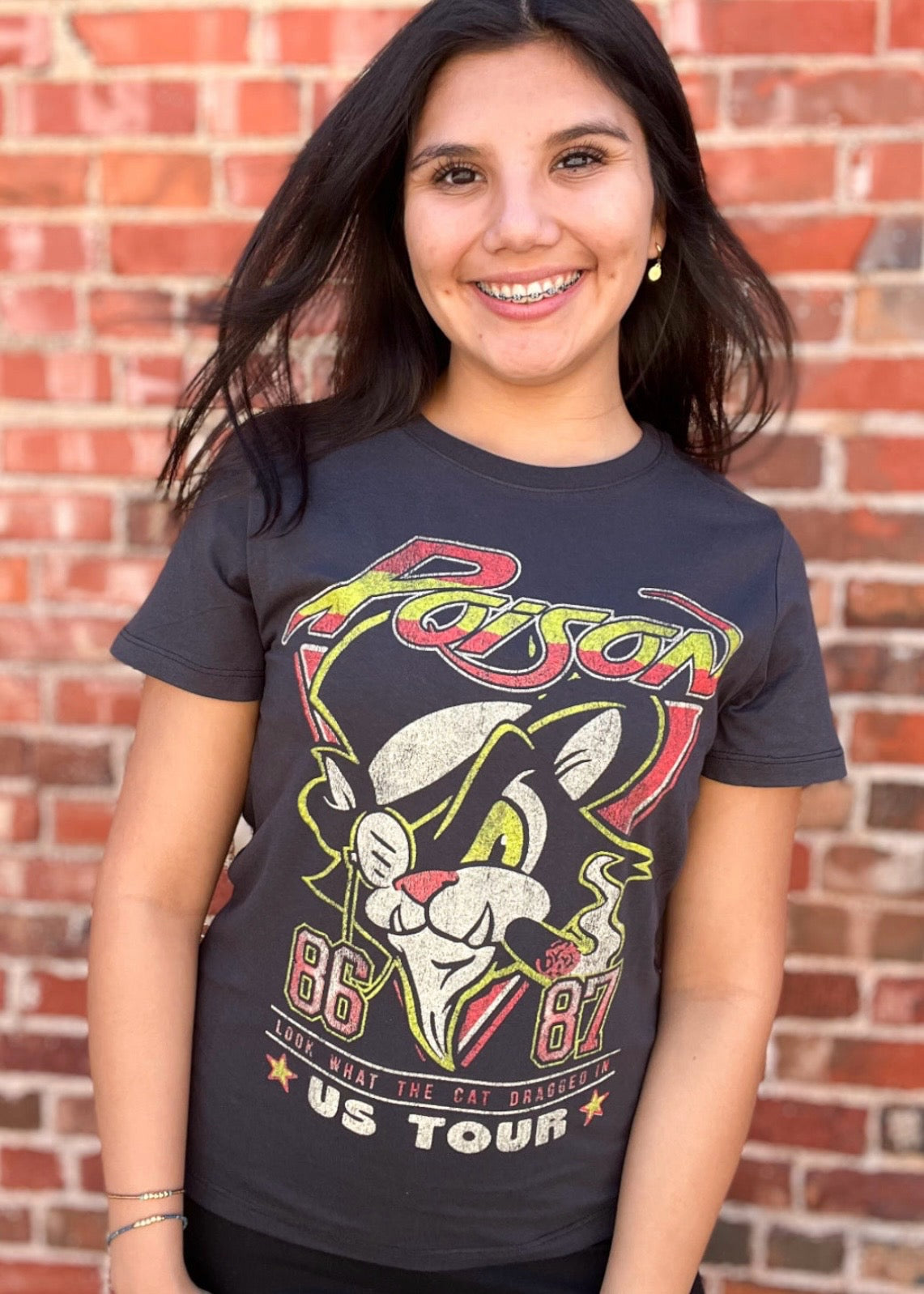 Graphic Tee | Poison Cat Off Black