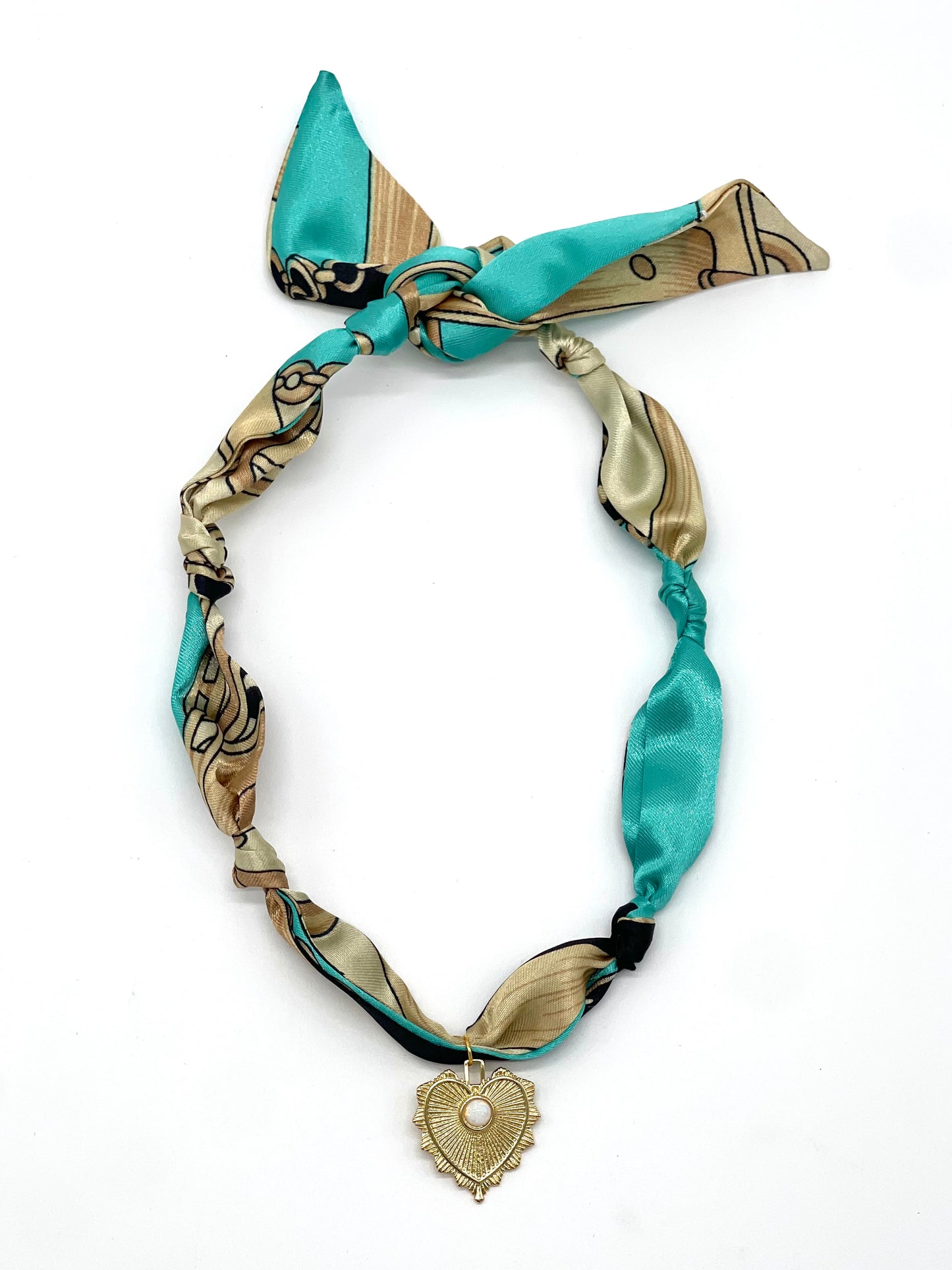Jewelry | Necklace Scarf Bandana Opal Heart Charm