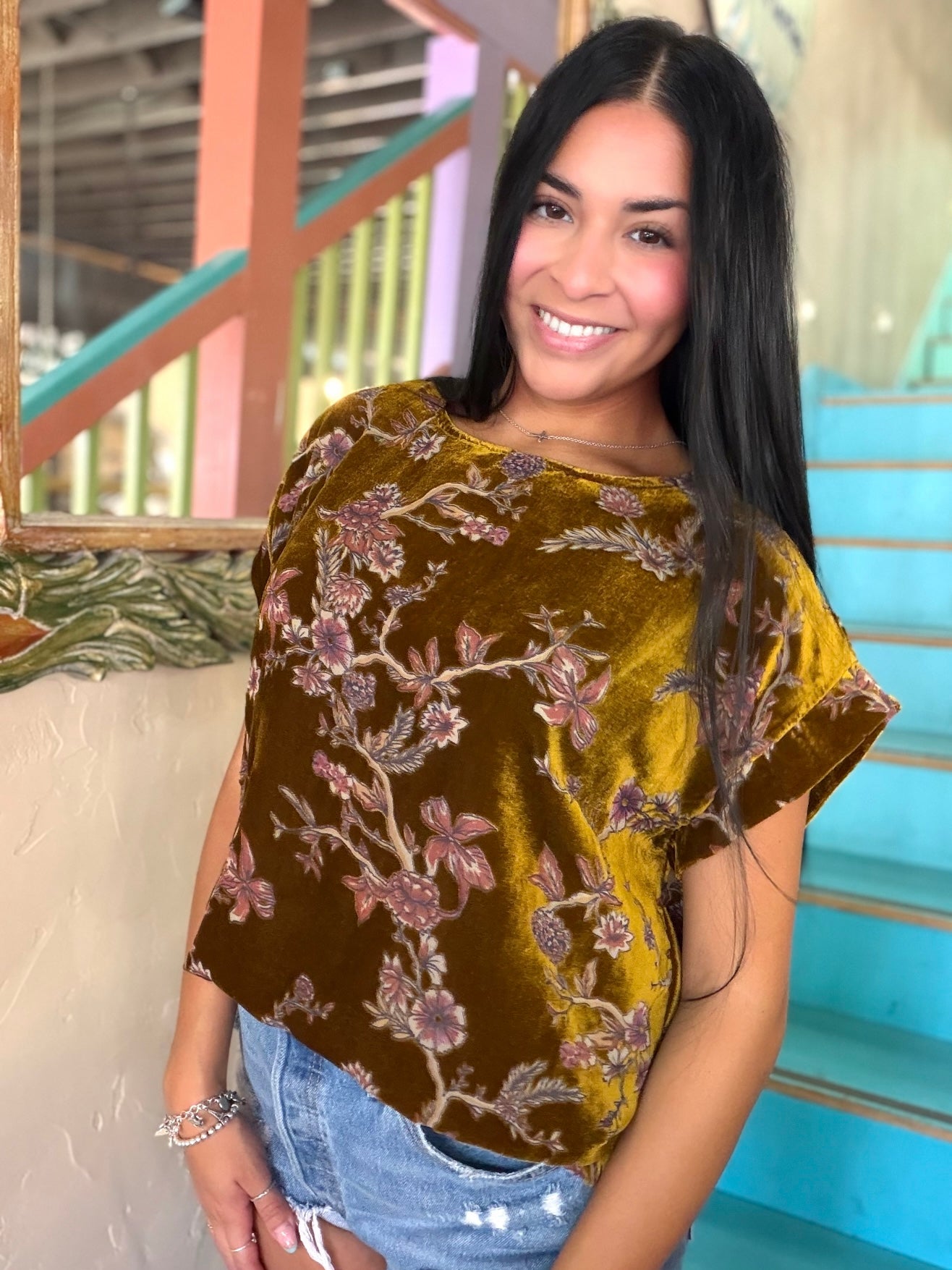 Blouse - Golden Vine Velvet